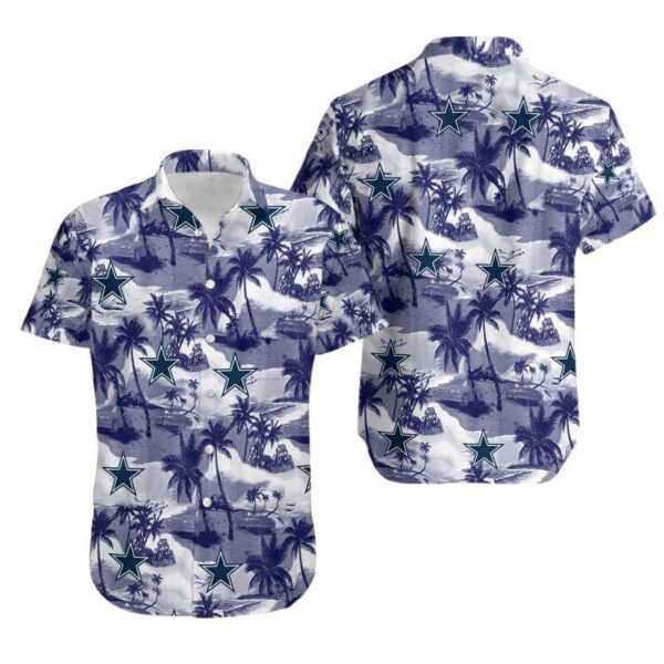 NFL Hawaiian Shirt Dallas Cowboys Coconut Tree 3D For Fans