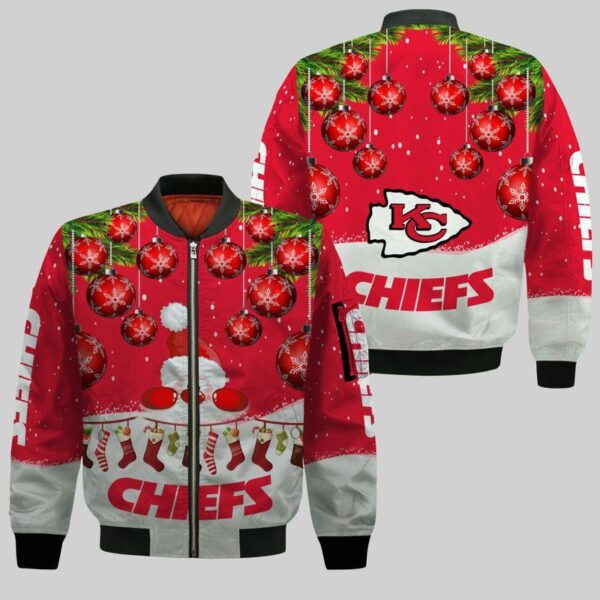 NFL Kansas City Chiefs Bomber Jacket Christmas eUv