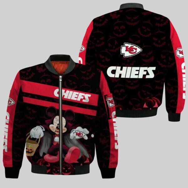 NFL Kansas City Chiefs Bomber Jacket Halloween Limited Edition