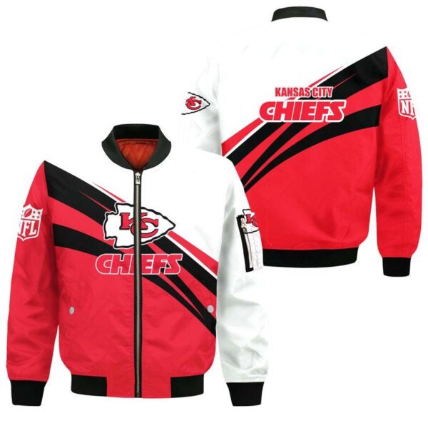 NFL Kansas City Chiefs Bomber Jacket Limited Edition All Over Print dmB