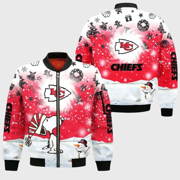 NFL Kansas City Chiefs Christmas Bomber Jacket custom fan