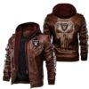NFL Las Vegas Raiders Punisher Skull Leather Jacket custom for fan