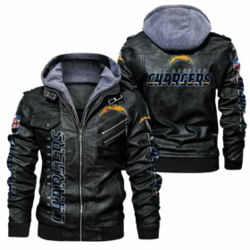 NFL Los Angeles Chargers Leather Jacket Black