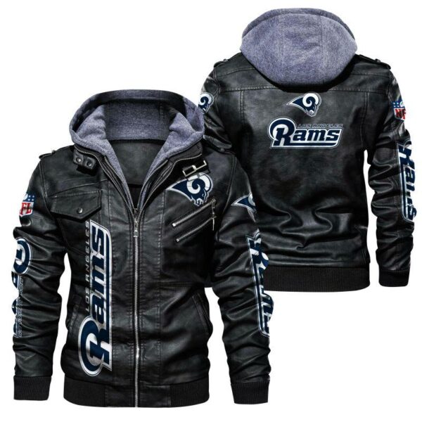 NFL Los Angeles Rams Leather Jacket Black
