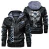 NFL Los Angeles Rams Leather Jacket Skull