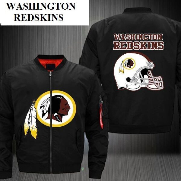 NFL Men Washington Redskins Bomber Jacket Black