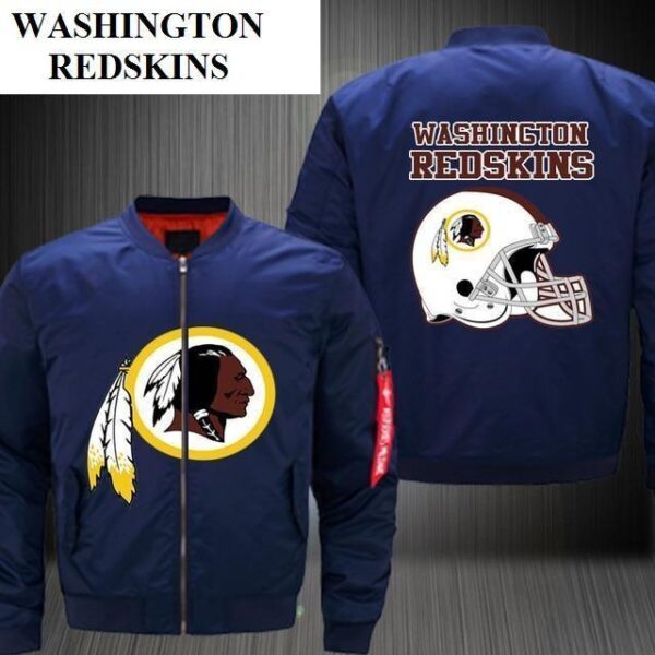 NFL Men Washington Redskins Bomber Jacket Blue