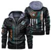 NFL Miami Dolphins Leather Jacket Flag