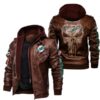 NFL Miami Dolphins Punisher Skull Leather Jacket custom for fan