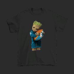 NFL Miami Dolphins T-shirt 3D Groot I Love