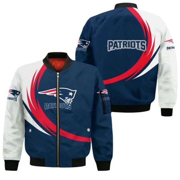NFL New England Patriots Bomber Jacket Limited Edition All Over Print