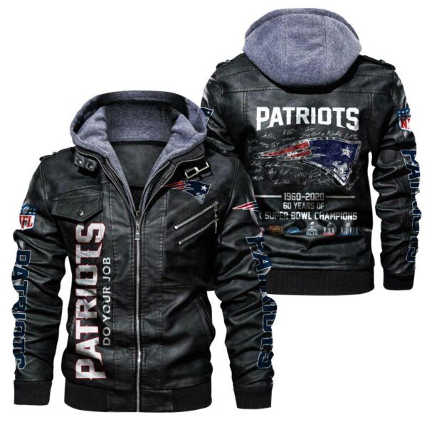 NFL New England Patriots Leather Jacket Do you Job