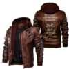 NFL New England Patriots Leather Jacket Tom Brady Brown