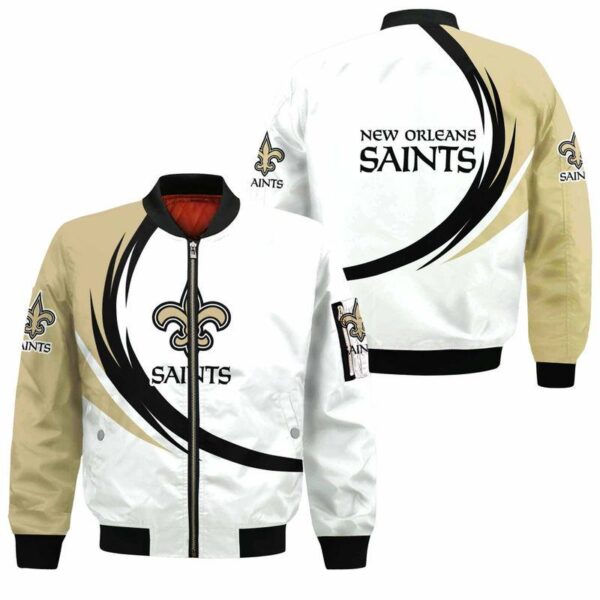 NFL New Orleans Saints Bomber Jacket Limited Edition All Over Print