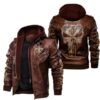 NFL New Orleans Saints Punisher Skull Leather Jacket custom for fan NFL New Orleans Saints Punisher Skull Leather Jacket custom for fan