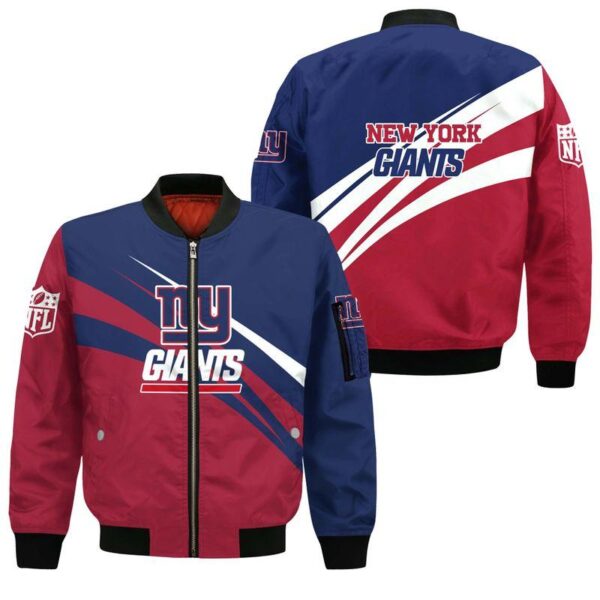 NFL New York Giants Bomber Jacket Limited Edition All Over Print XnE