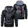 NFL New York Giants Leather Jacket Flag