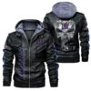 NFL New York Giants Leather Jacket Skull 3D
