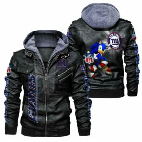 NFL New York Giants Leather Jacket Sonic 3D