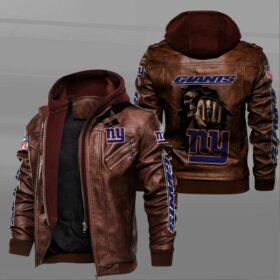 NFL New York Giants Punisher Skull Leather Jacket custom for fan