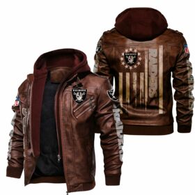 NFL Oakland Raiders Leather Jacket For Fans 1