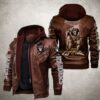NFL Oakland Raiders Leather Jacket From Father And Son