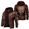 NFL Philadelphia Eagles Punisher Skull Leather Jacket custom for fan