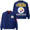NFL Pittsburgh Steelers Bomber Jacket Blue Limited Edition