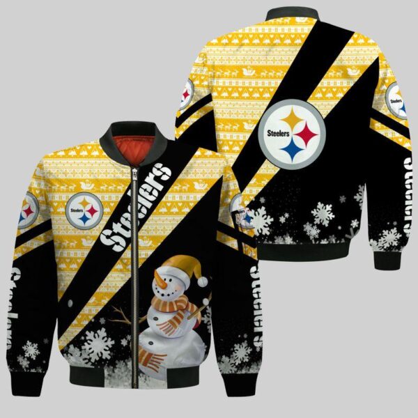NFL Pittsburgh Steelers Bomber Jacket Christmas Ora