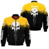 NFL Pittsburgh Steelers Bomber Jacket Skull All Over Full 3D Print