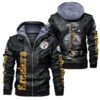 NFL Pittsburgh Steelers Leather Jacket Black NFL Pittsburgh Steelers Leather Jacket Black