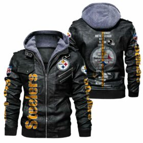 NFL Pittsburgh Steelers Leather Jacket Black