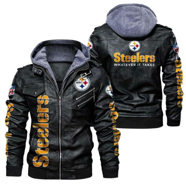 NFL Pittsburgh Steelers Leather Jacket For Fans