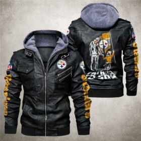 NFL Pittsburgh Steelers Leather Jacket From Father To Son