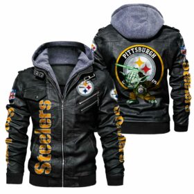 NFL Pittsburgh Steelers Leather Jacket Yoda