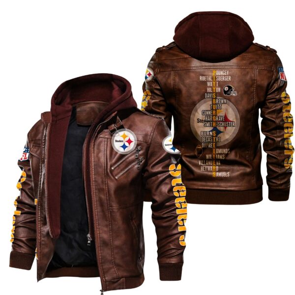 NFL Pittsburgh Steelers Leather Lacket Brown