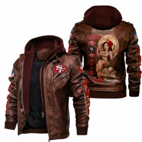 NFL San Francisco 49ers Leather Jacket 3D Print 1