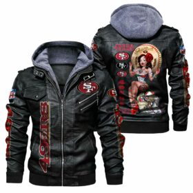 NFL San Francisco 49ers Leather Jacket 3D Print