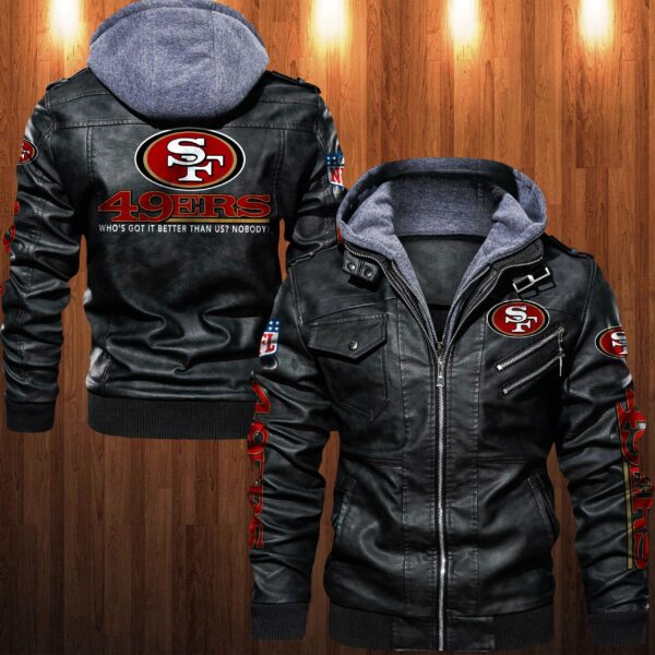 NFL San Francisco 49ers Leather Jacket Black