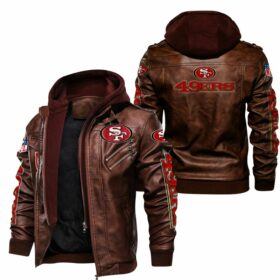 NFL San Francisco 49ers Leather Jacket Brown