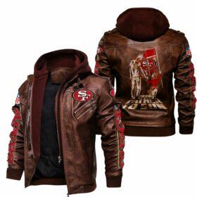 NFL San Francisco 49ers Leather Jacket From Father And Son