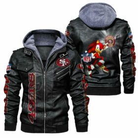 NFL San Francisco 49ers Leather Jacket Sonic 3D
