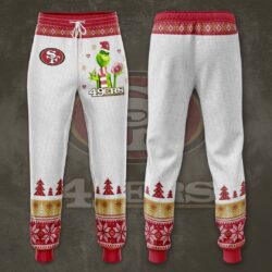 NFL San Francisco 49ers Sweatpants, grinch happy christmas Sweatpants For Fans