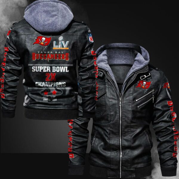 NFL Tampa Bay Buccaneers Leather Jacket Black