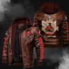 NFL Tampa Bay Buccaneers Leather Jacket Brown