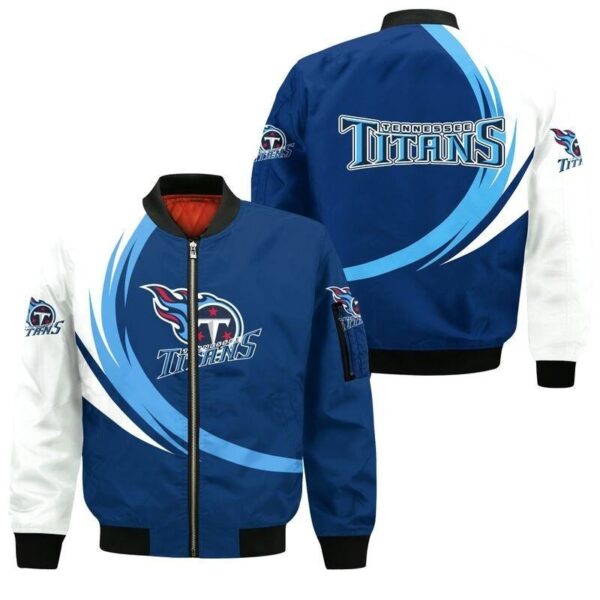 NFL Tennessee Titans Bomber Jacket Graphic Curve
