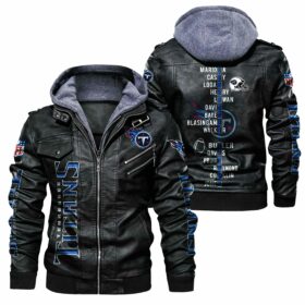 NFL Tennessee Titans Leather Jacket 3D