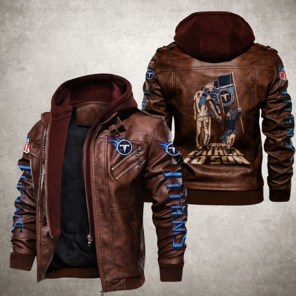 NFL Tennessee Titans Leather Jacket From Father And Son
