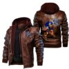 NFL Tennessee Titans Leather Jacket Sonic 3D Brown NFL Tennessee Titans Leather Jacket Sonic 3D Brown