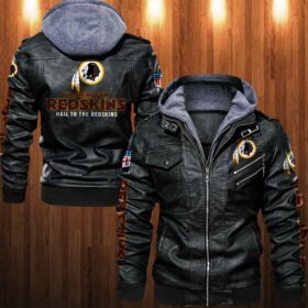 NFL Washington Redskins Leather Jacket Black